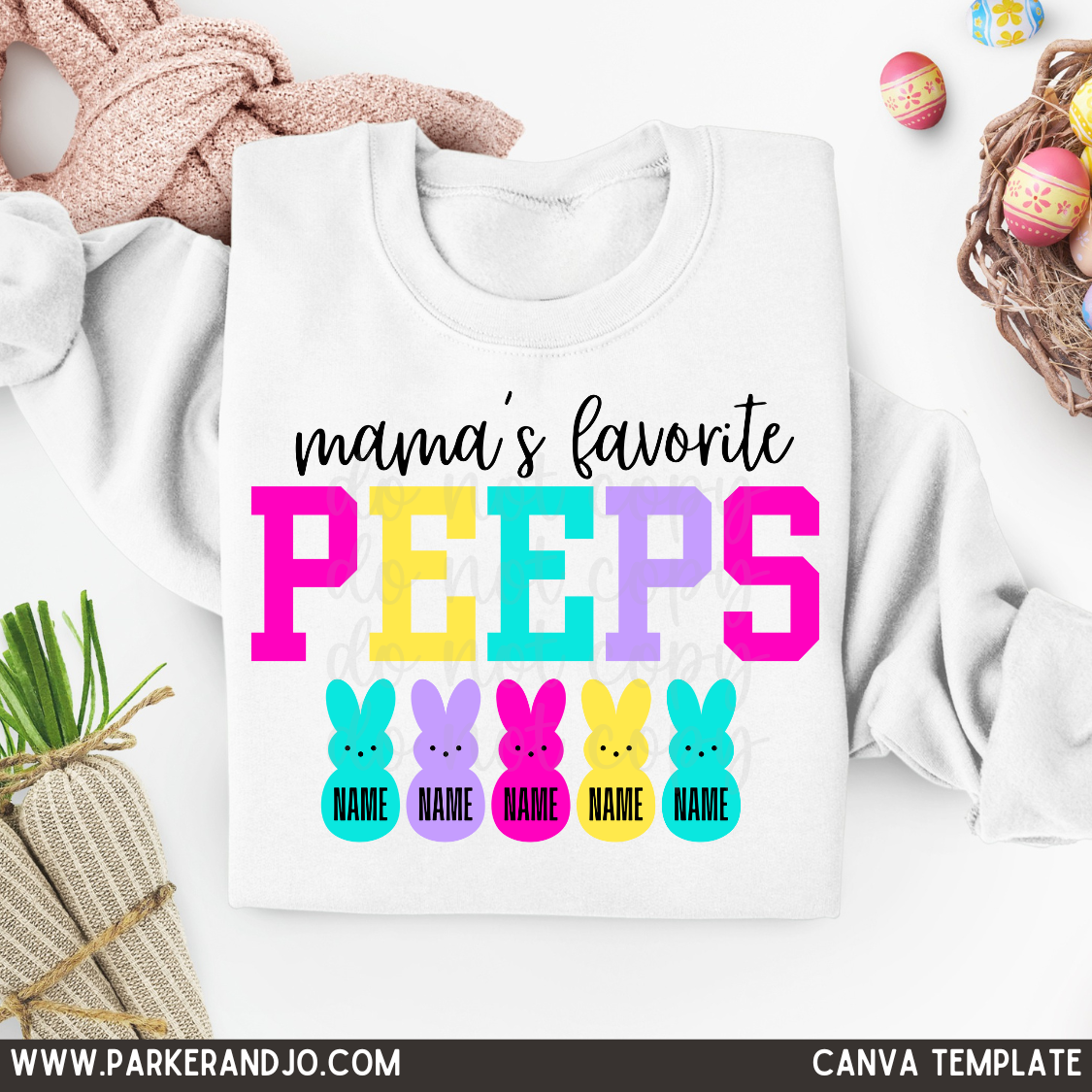 Custom Favorite Peeps Easter Top — design example 1