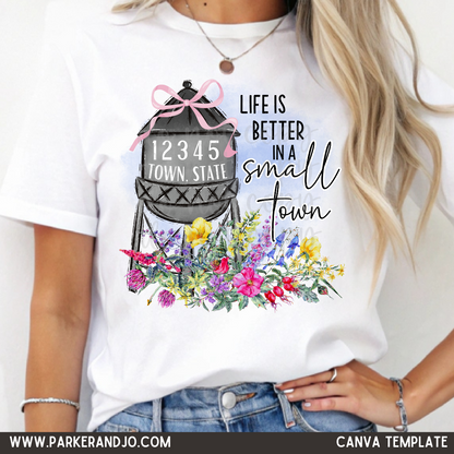 Custom Wildflowers Small Town Top — design example 1