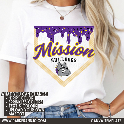 Custom Drip  Mascot Top — design example 1