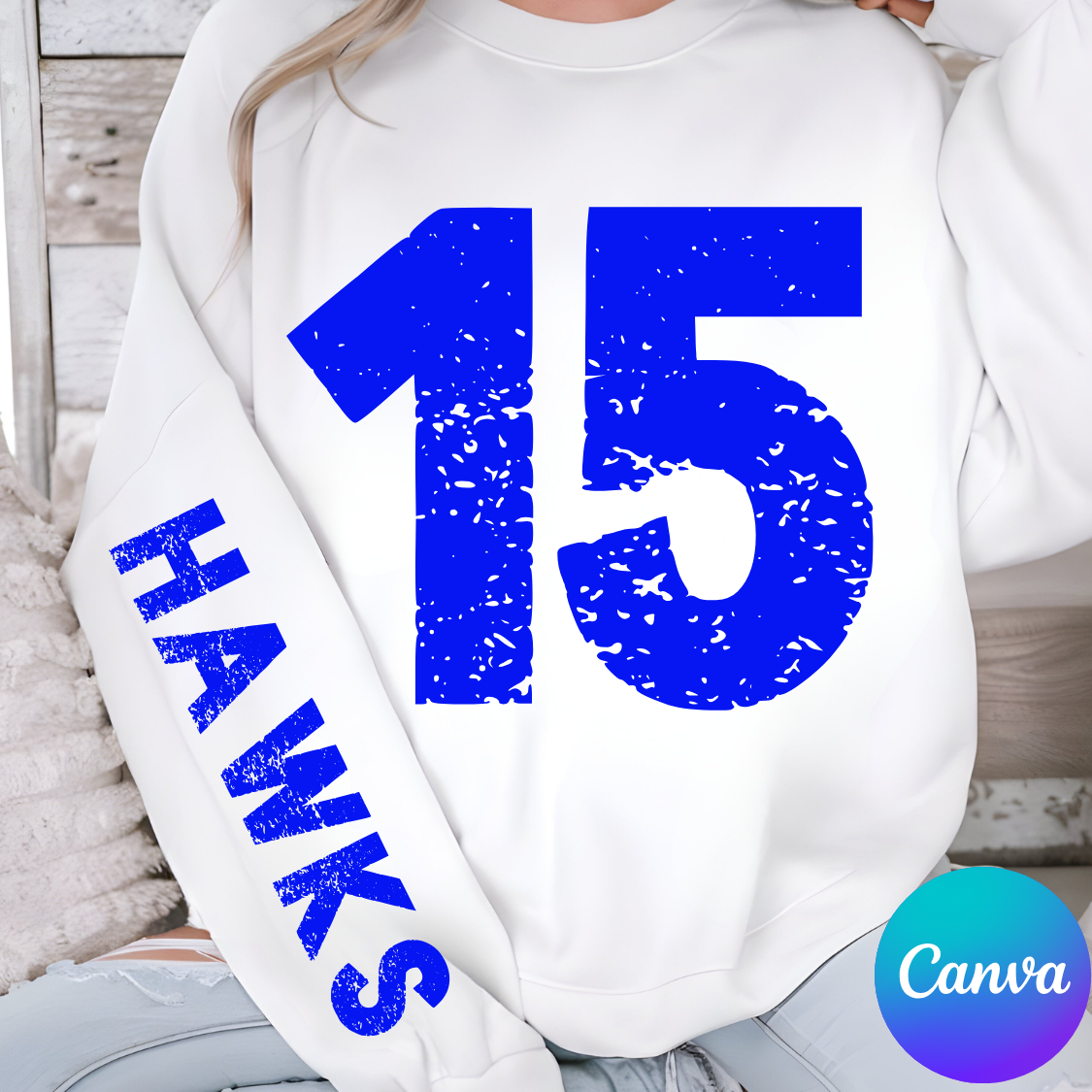 Custom Oversized Number And Sleeve Top — design example 1
