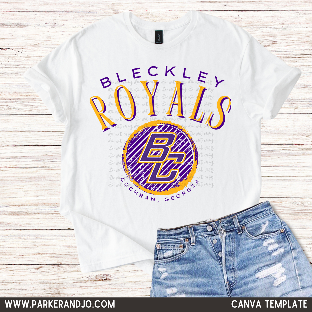 Custom Distressed Circle Mascot Top — design example 1