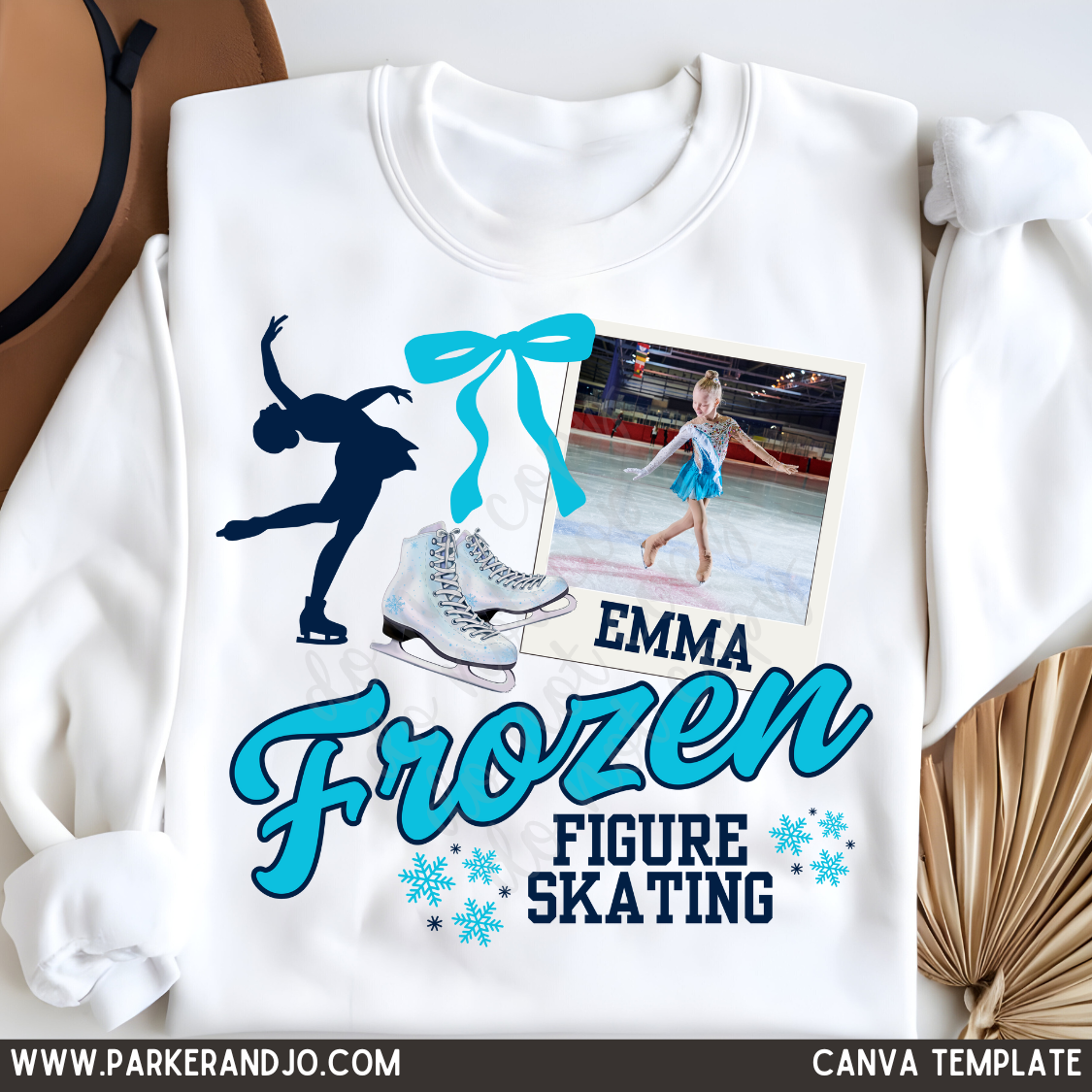 Custom Ice Skating Polaroid Photo Top — design example 1