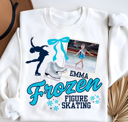 Custom Ice Skating Polaroid Photo Top — design example 1