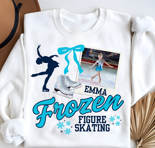 Custom Ice Skating Polaroid Photo Top — design example 1