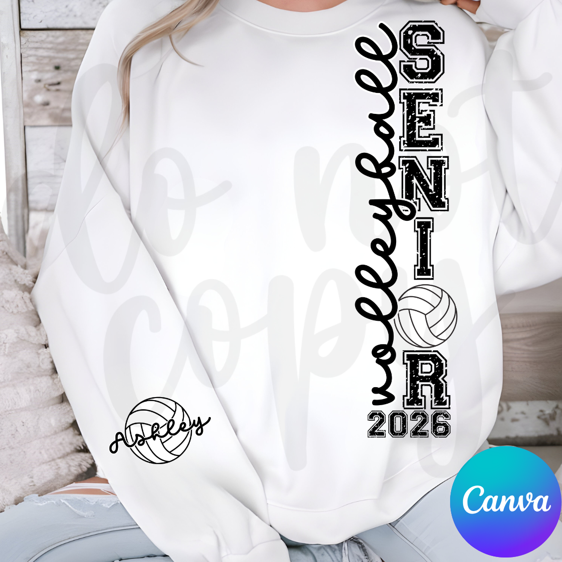 Custom Senior Volleyball Vertical Top — design example 1