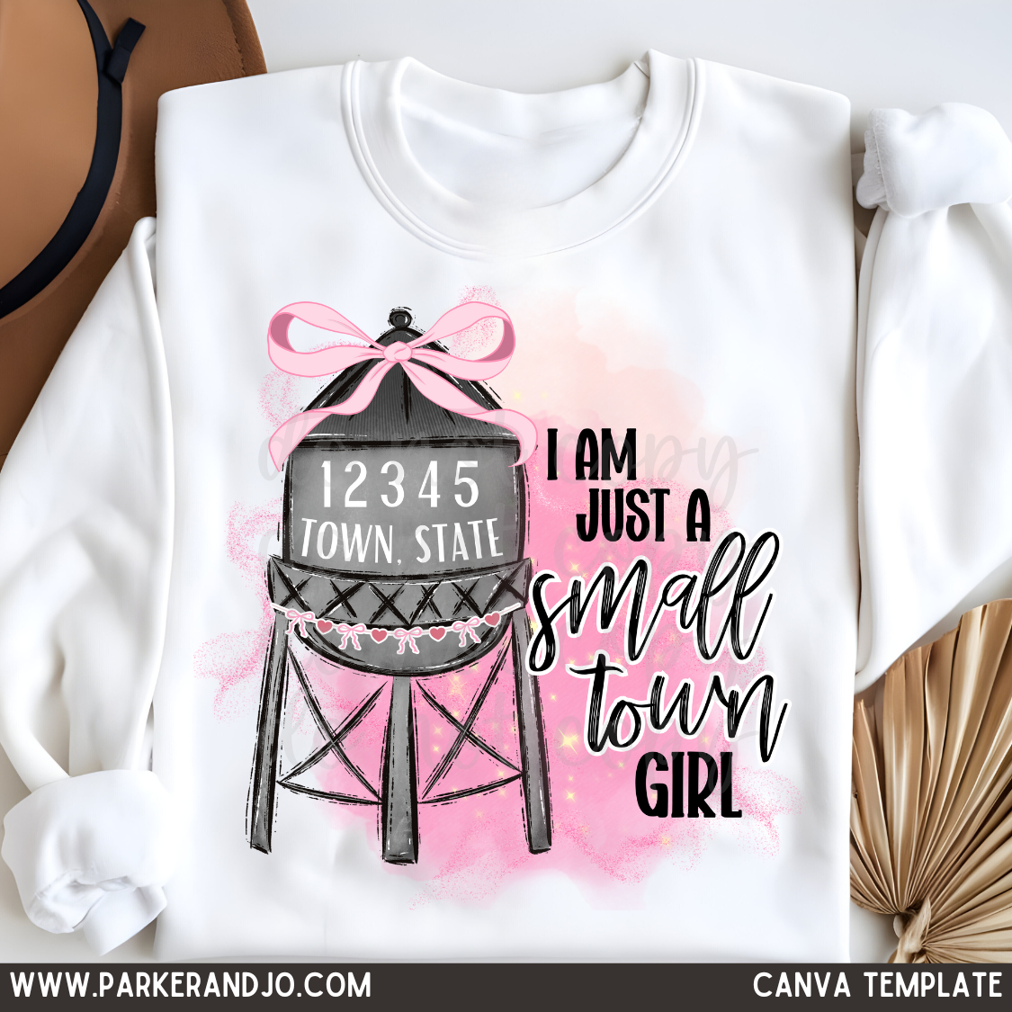 Custom I'M Just A Small Town Girl Top — design example 1