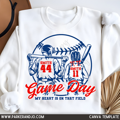 Custom Two Baseball Players Top — design example 1