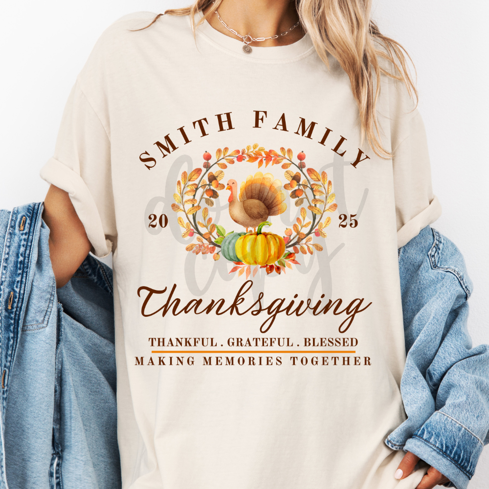 Custom Family Thanksgiving Top — design example 1