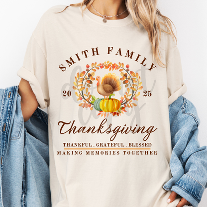 Custom Family Thanksgiving Top — design example 1