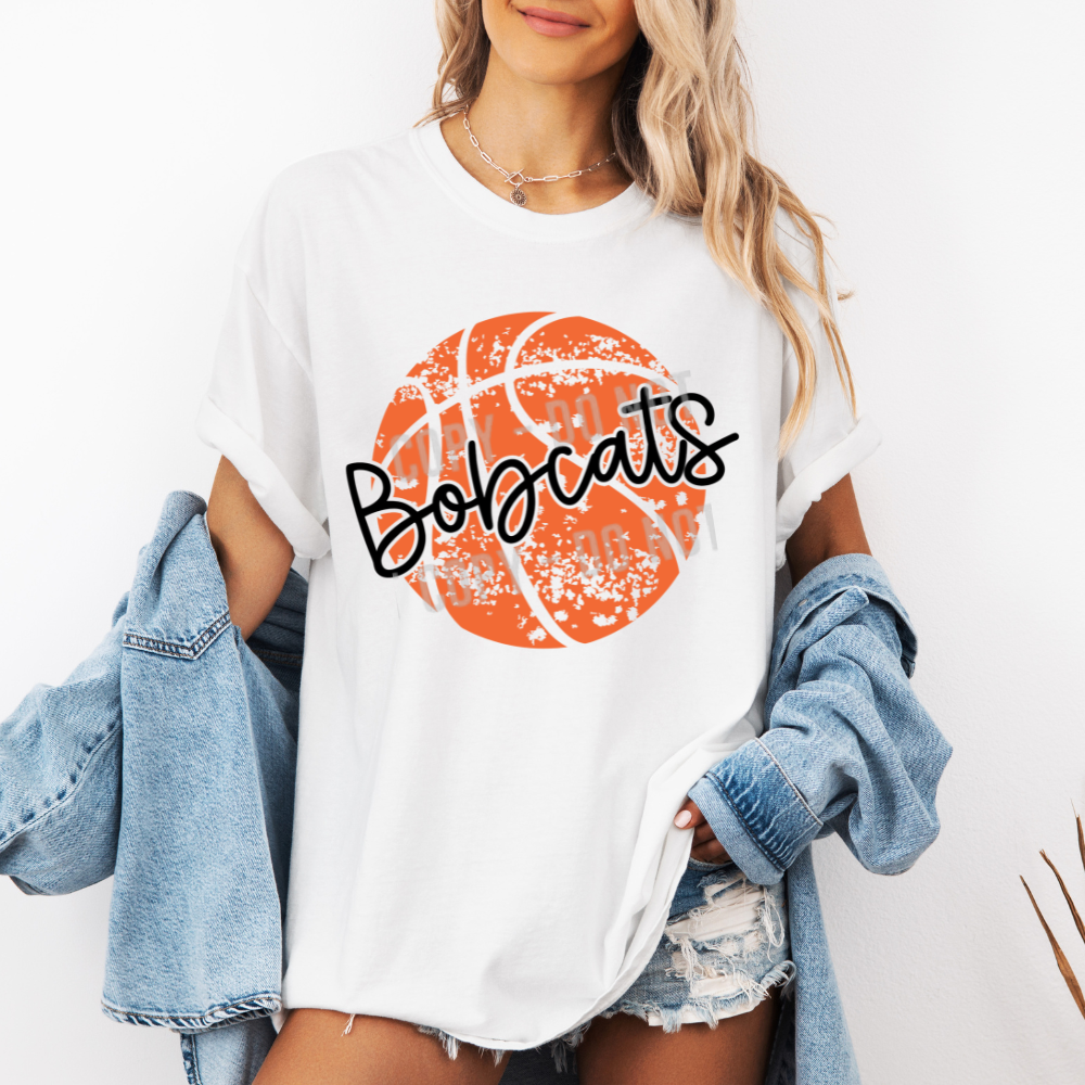 Custom Distressed Basketball Team Script Top — design example 1