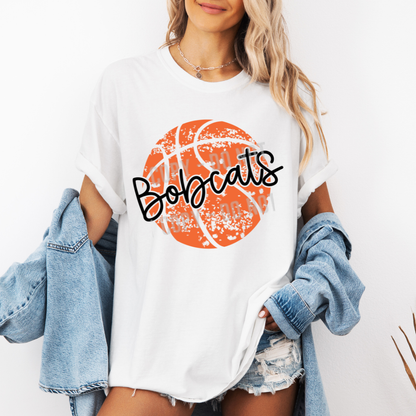 Custom Distressed Basketball Team Script Top — design example 1