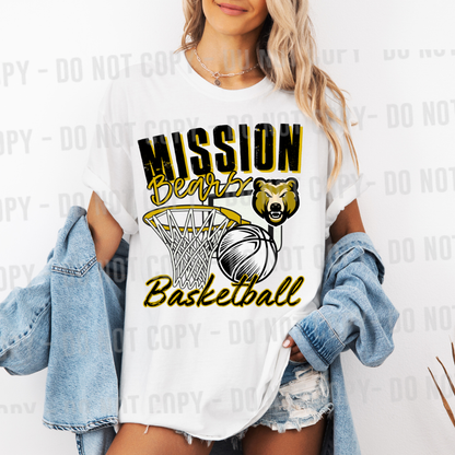 Custom Vintage Basketball Team Top mockup showing the pictured apparel design.