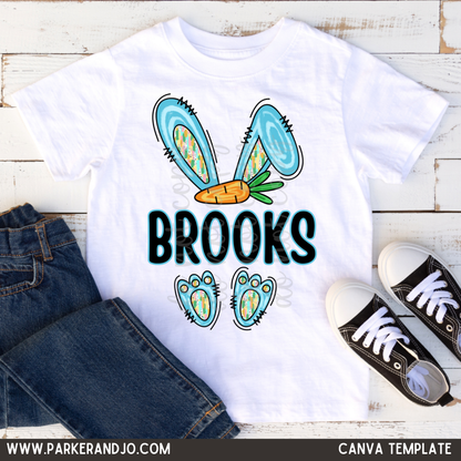 Custom Easter Bunny  Name Boy And Girl Top — design example 2