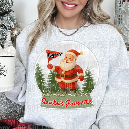 Custom Santas Favorite Mascot Snow Globe Top — design example 1
