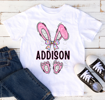Custom Easter Bunny  Name Boy And Girl Top — design example 1