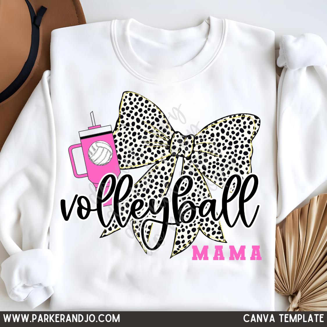 Custom Volleyball Mama Top — design example 1