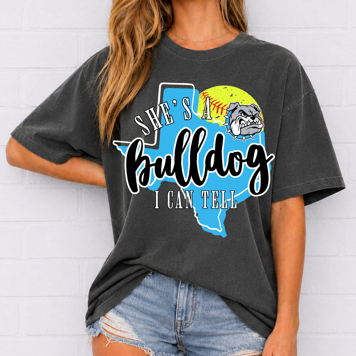 Custom Texas She’s a Mascot Top — design example 2