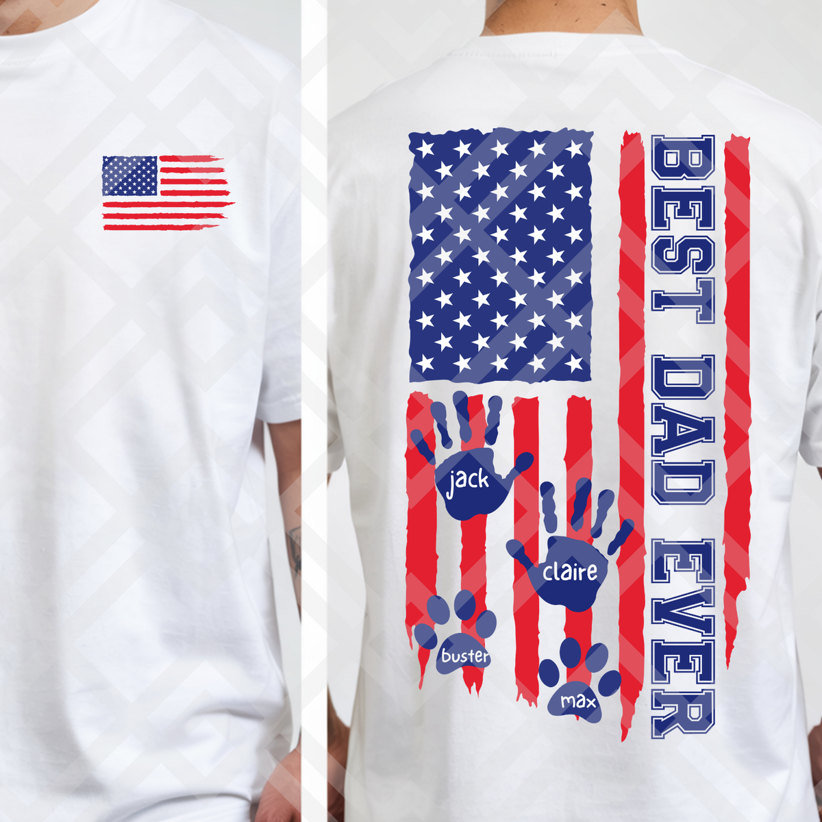 Custom Best Dad Ever Flag Top — design example 2