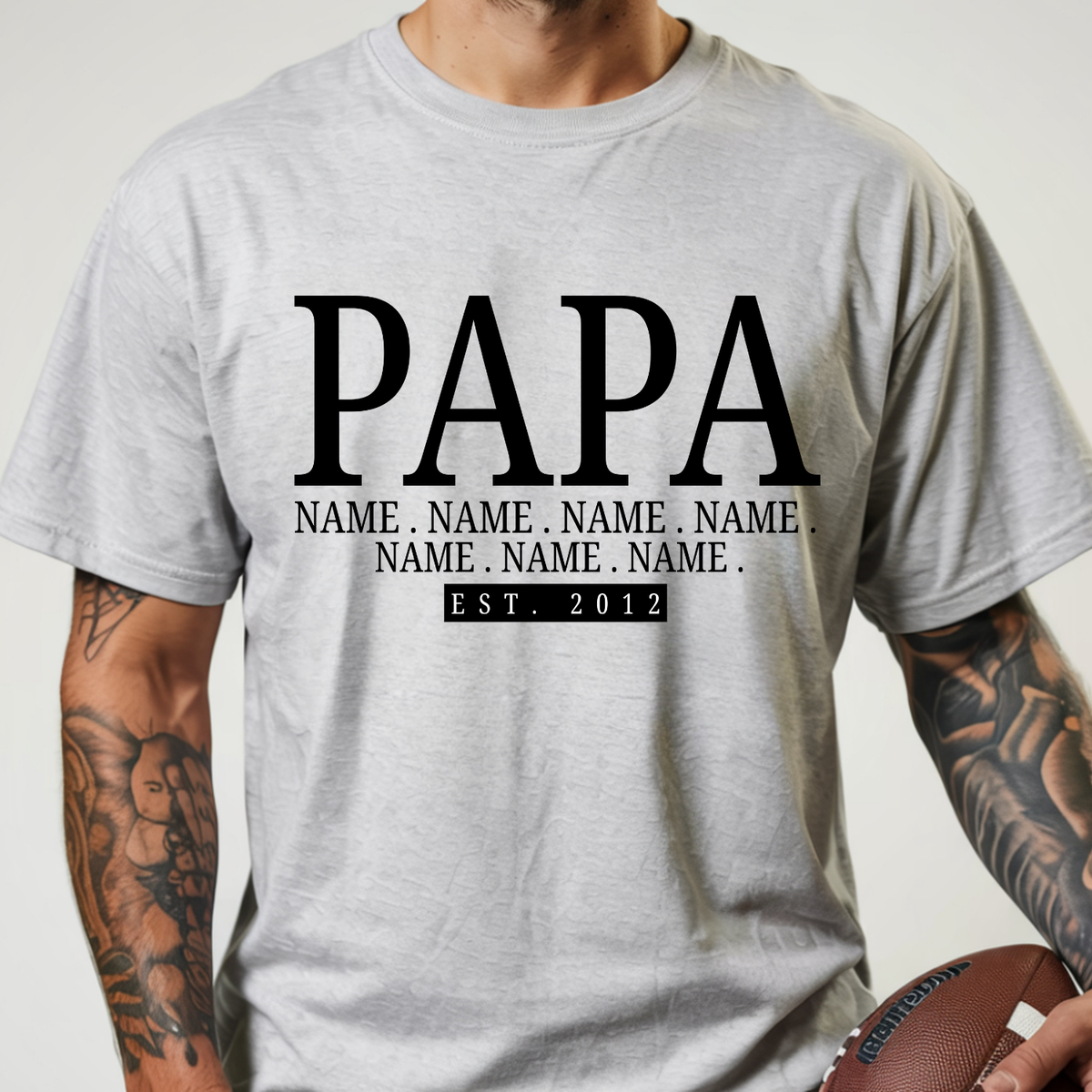 Custom Father’S Day Names + Est. Date Top — design example 1