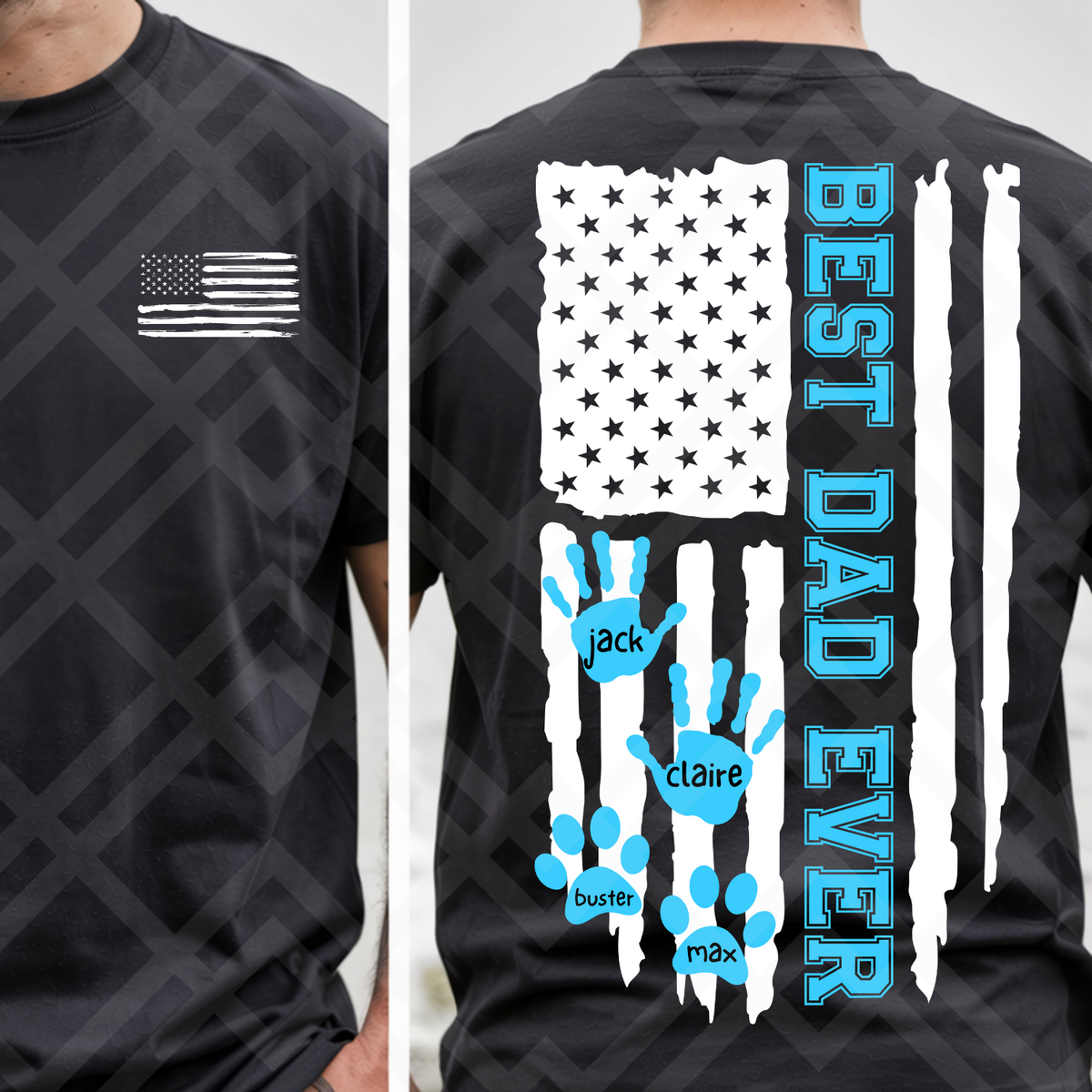Custom Best Dad Ever Flag Top — design example 1