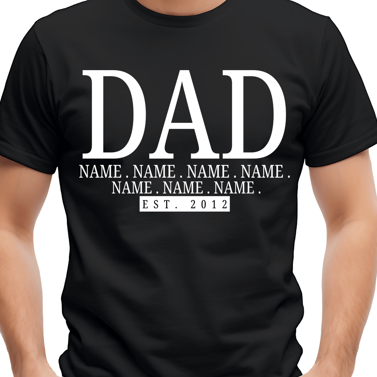 Custom Father’S Day Names + Est. Date Top — design example 2