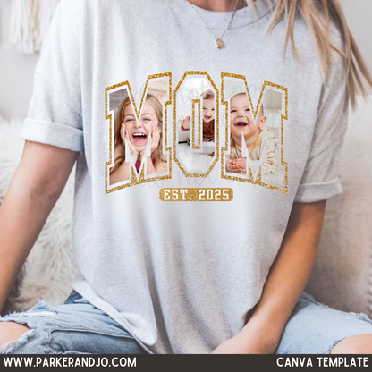 Custom Mom Est.  Date Photo Top — design example 1