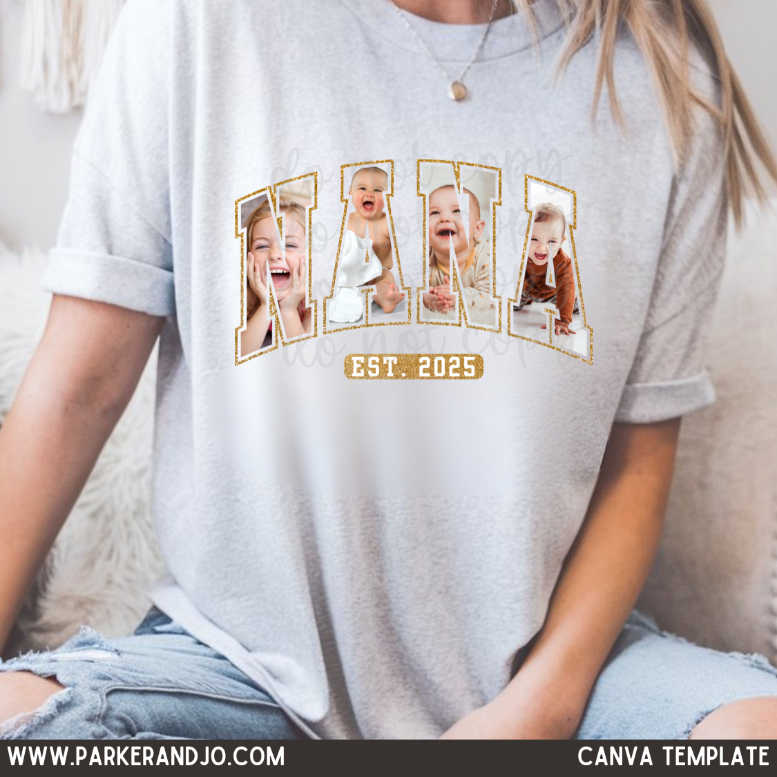 Custom Nana Est.  Date Photo Top — design example 1