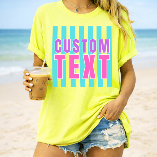 Custom Vertical Stripes  Text Top — design example 1