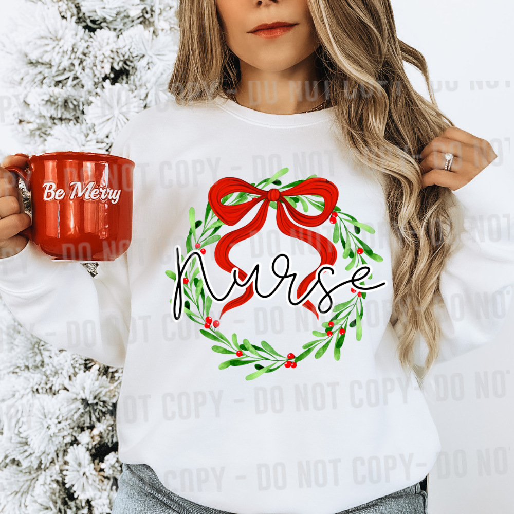 Custom Christmas Wreath Top — design example 1