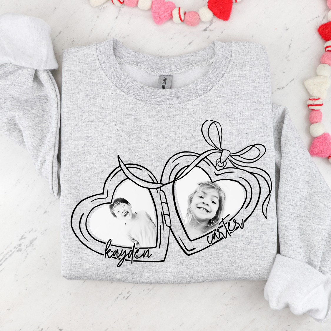 Custom Photo Locket Top — design example 1