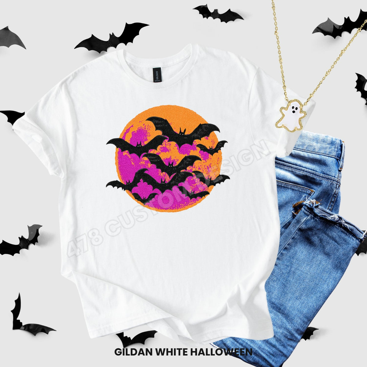 Halloween- Purple Moon Bats