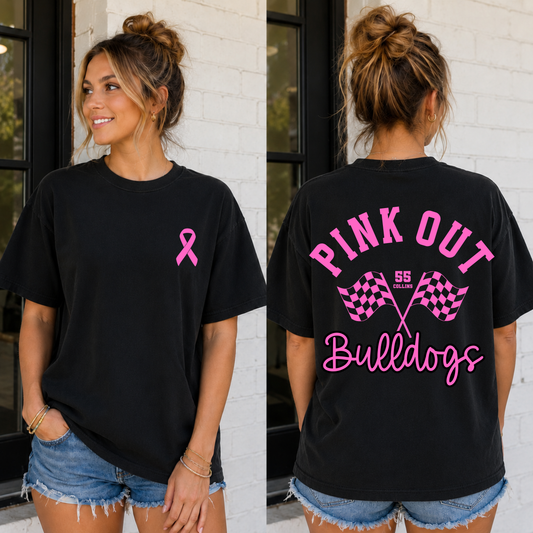 Custom Pink Out Racing Top — design example 1