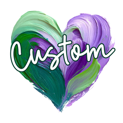 Custom Painted Hearts Top — design example 2