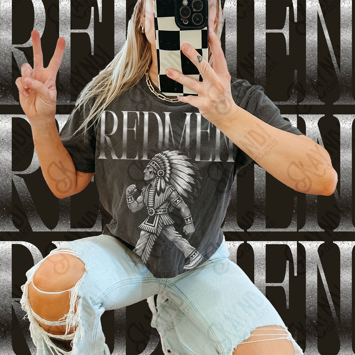 Halftone Redmen 2 Top design mockup