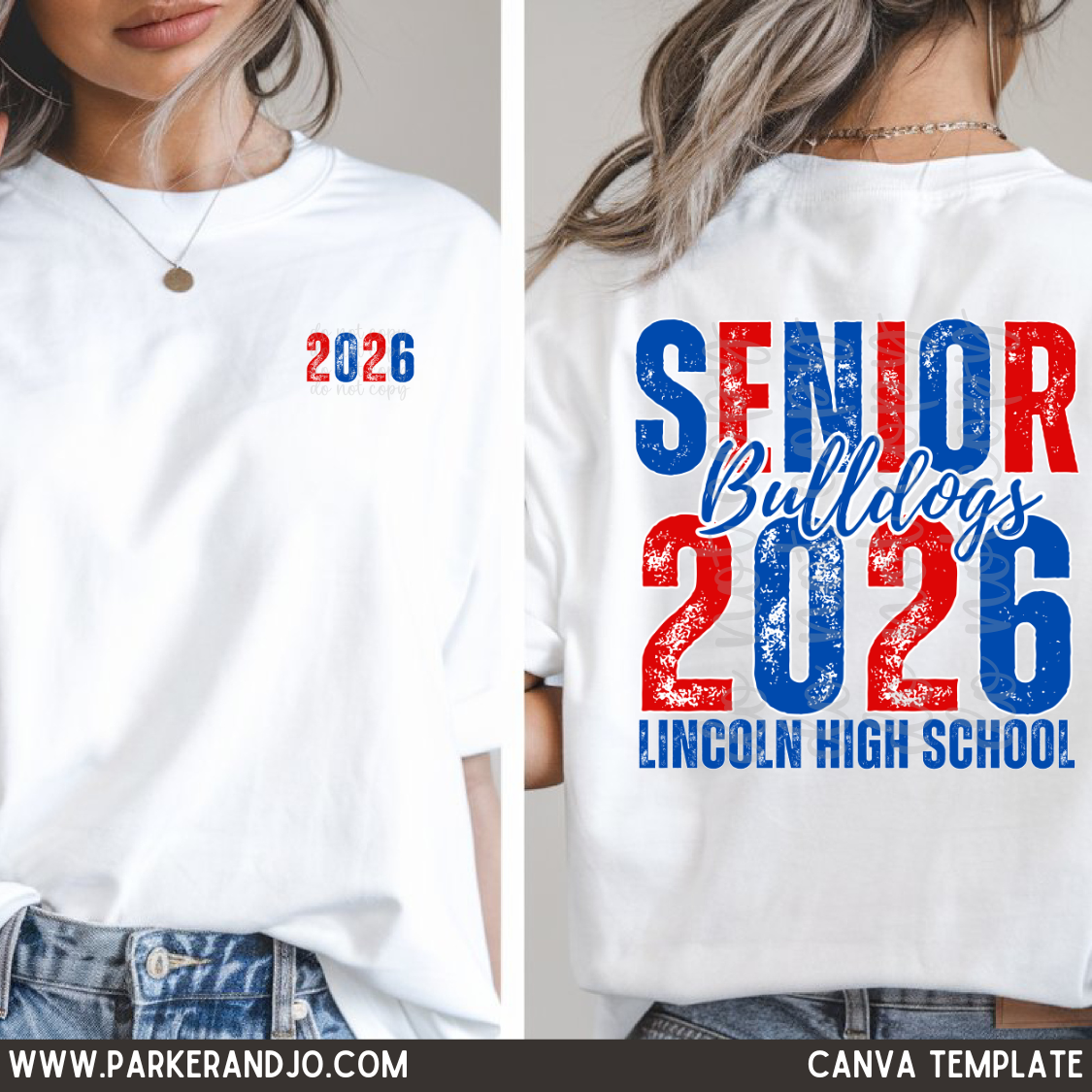 Custom Senior School Class Year Top — design example 1