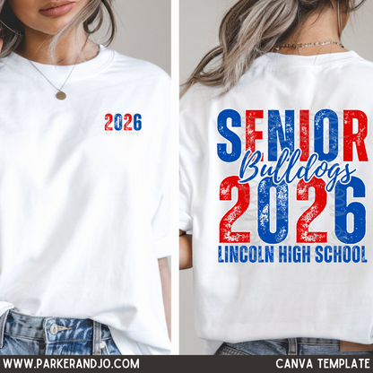 Custom Senior School Class Year Top — design example 1