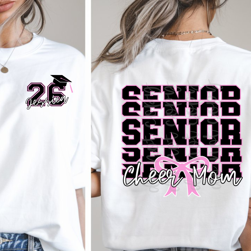 Custom Senior Cheer Mom Top — design example 1