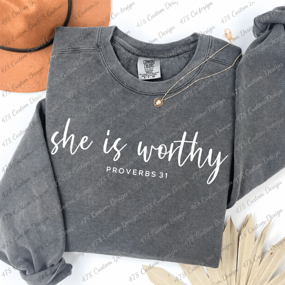 She Is Worthy Proverbs 31 Top apparel mockup