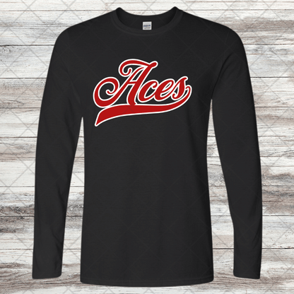 Aces- Design 3- Long Sleeve- Cotton or Dri-Fit