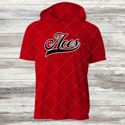 Aces-Design 3 Dri Fit Shirts w/ Hoods- Short and Long Sleeve