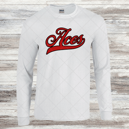 Aces- Design 3- Long Sleeve- Cotton or Dri-Fit