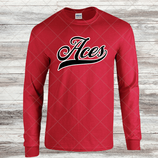 Aces- Design 3- Long Sleeve- Cotton or Dri-Fit