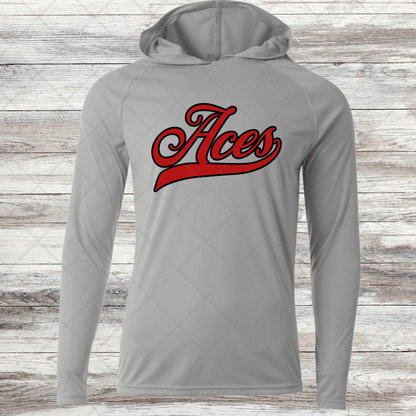 Aces-Design 3 Dri Fit Shirts w/ Hoods- Short and Long Sleeve