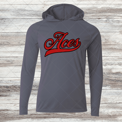 Aces-Design 3 Dri Fit Shirts w/ Hoods- Short and Long Sleeve