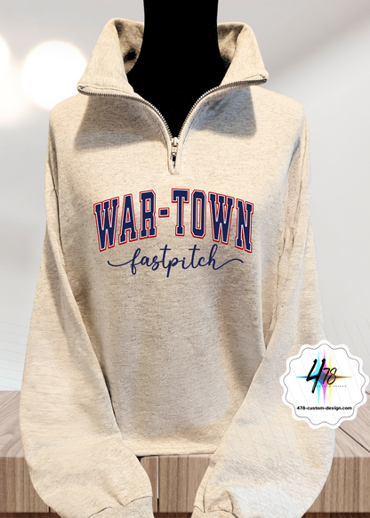 War-Town Fastpitch -1/4 Zip Fleece Women Style- 3 Colors