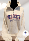 Velocity Softball - 1/4 Zip Fleece Women Style- 3 Colors