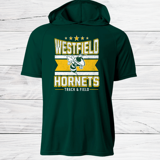 Westfield Design-Track & Field- Dri Fit Shirt w/ Hoods-Short and Long Sleeve