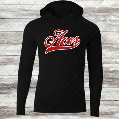Aces-Design 3 Dri Fit Shirts w/ Hoods- Short and Long Sleeve