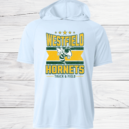Westfield Design-Track & Field- Dri Fit Shirt w/ Hoods-Short and Long Sleeve