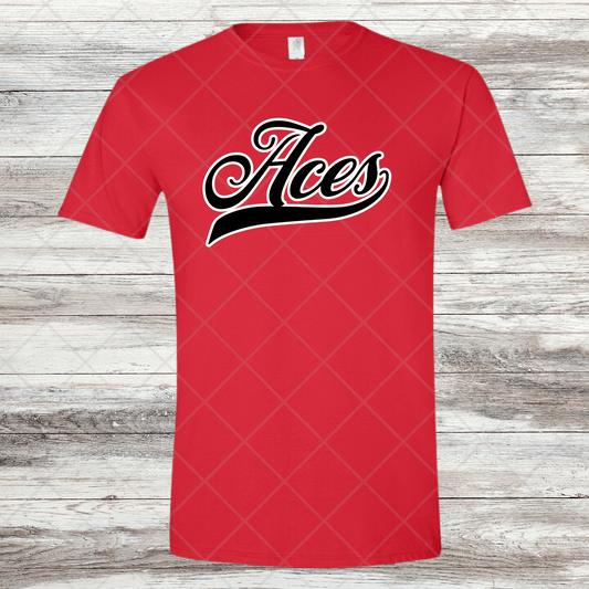 Aces- Design 3- Short Sleeve T-Shirt-Cotton or Dri Fit